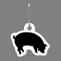 Zippy Clip & Tag W/ Tab - Pig Eating (Silhouette)